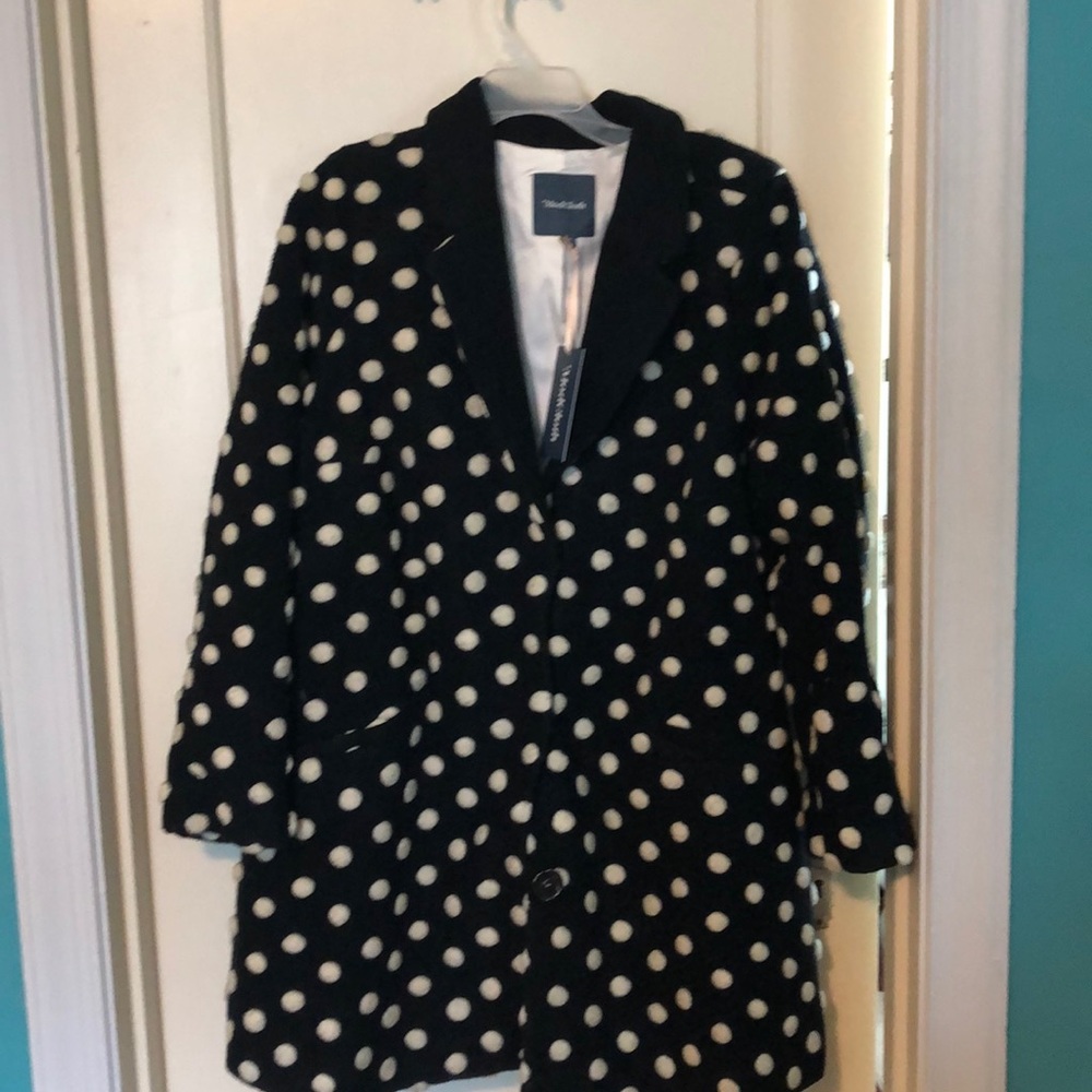 ModCloth polka dot coat